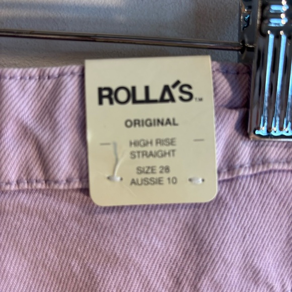 ROLLA’S Sz 28 Jeans Original High Rise Straight Tie Dye Lavender NEW WITH TAGS - Picture 5 of 12